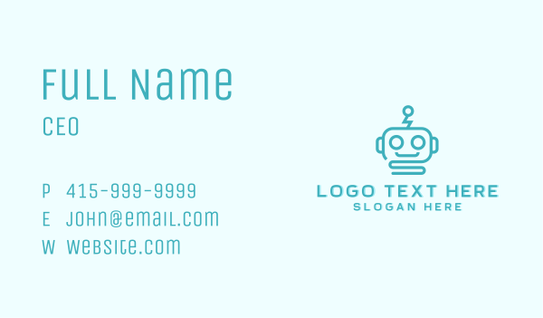 Educational Toy Robot Business Card Design Image Preview