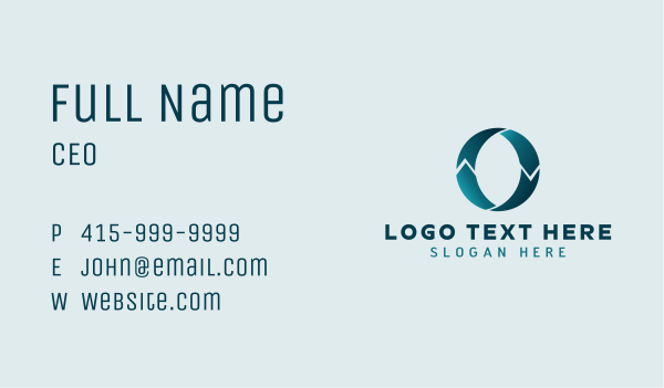 Teal Logistics Letter O Business Card Design Image Preview