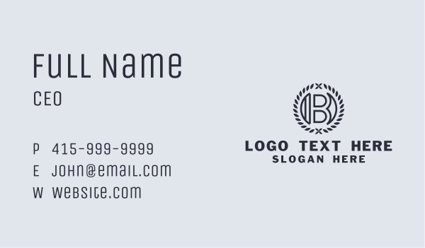 Modern Badge Letter B Business Card Design Image Preview