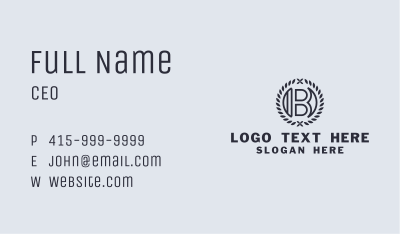 Modern Badge Letter B Business Card Image Preview