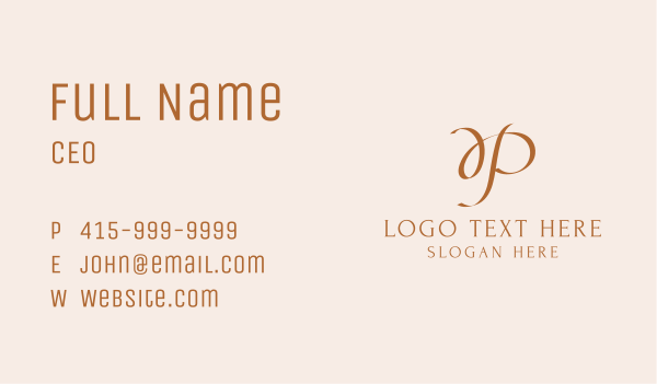 Beauty Letter P Signature Business Card Design Image Preview