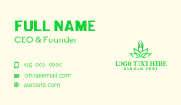 Green Eco Lotus Yoga Business Card Image Preview