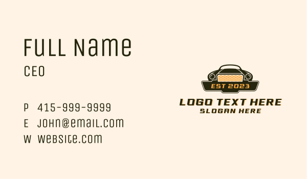 Sedan Car Transportation Business Card Design Image Preview