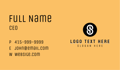 Stylish Company Letter S Business Card Image Preview
