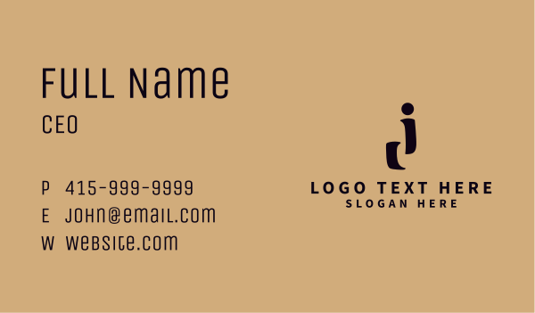Generic Startup Letter J Business Card Design Image Preview