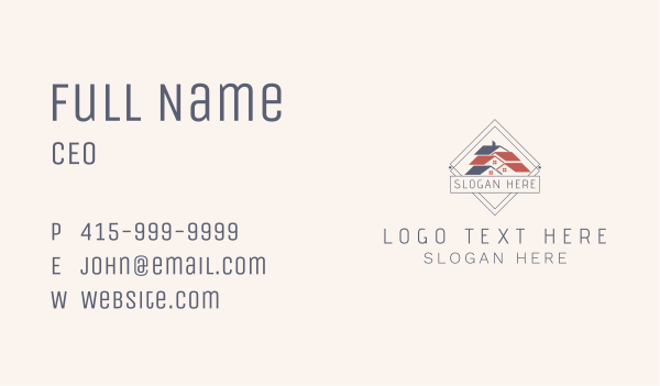 Property Realty Roof  Business Card Design Image Preview