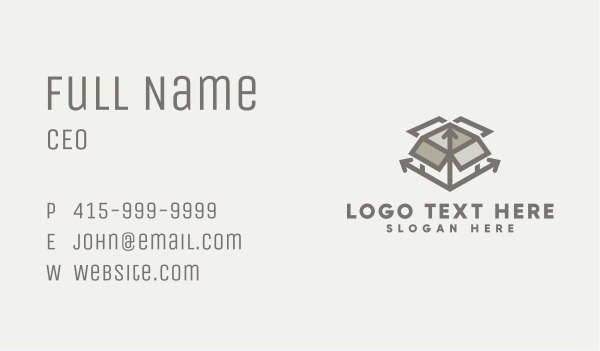 Delivery Box Arrow Business Card Design Image Preview