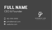 Cursive Fashion Letter G Business Card Image Preview