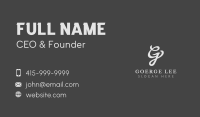 Cursive Fashion Letter G Business Card Image Preview