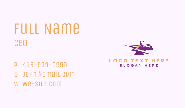 Lightning Express Human Business Card Design Image Preview