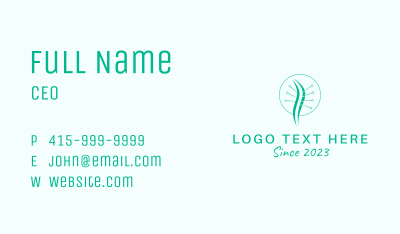 Chiropractic Acupuncture Emblem  Business Card Image Preview
