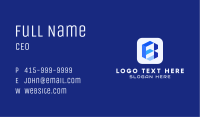 Blue Digital App Letter B Business Card Image Preview
