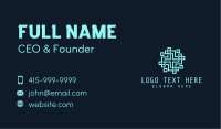 Digital Pixel Cross Business Card Design