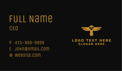 Night Owl Zoo Business Card Image Preview
