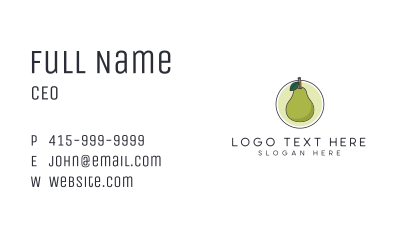 Juicy Pear Fruit Business Card Image Preview