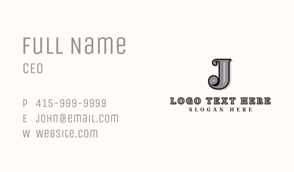 Stylish Vintage Brand Business Card Design Image Preview