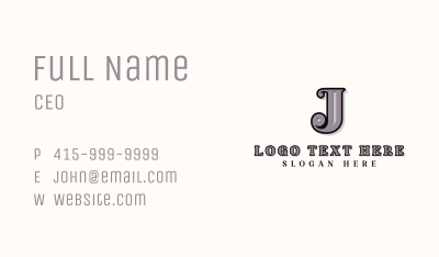 Stylish Vintage Brand Business Card Image Preview
