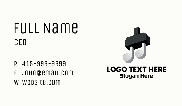 Plug Musical Note Business Card Design Image Preview