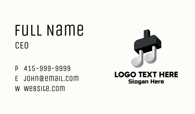Plug Musical Note Business Card
