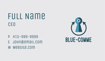 Blue Surveillance Camera  Business Card Image Preview