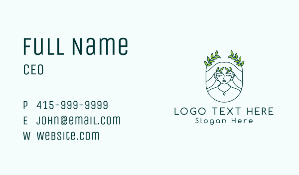 Nature Woman Deity Business Card Design Image Preview