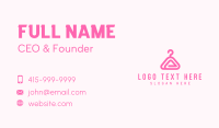 Pink Hanger Letter A Business Card Design