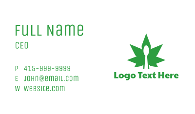 Edible Cannabis Spoon Business Card Image Preview