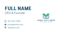 Health Caduceus Wreath Business Card Preview