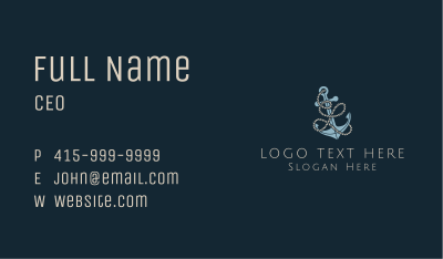 Anchor Rope Letter L Business Card