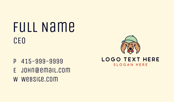 Dog Puppy Cap Business Card Design Image Preview