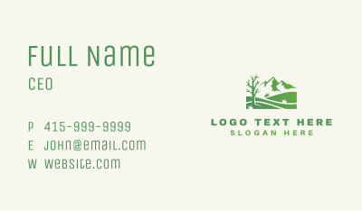 Nature Park Mountain Business Card Image Preview