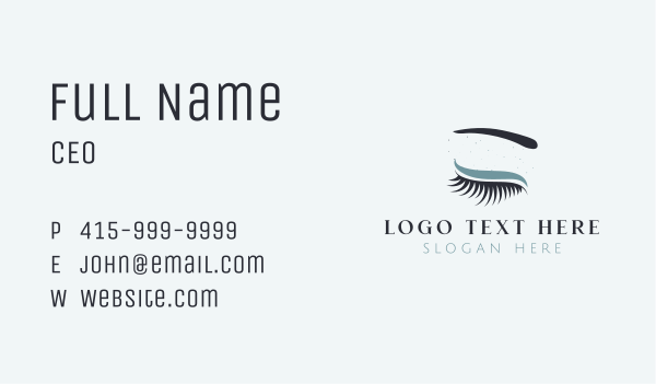 Beauty Lashes Salon Business Card Design Image Preview