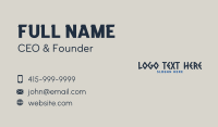 Greek Text Wordmark  Business Card Image Preview