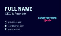 Neon Light Streaming Business Card Image Preview