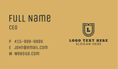Classic Star Badge Business Card Image Preview
