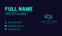 Gaming Neon Triangle Business Card Image Preview