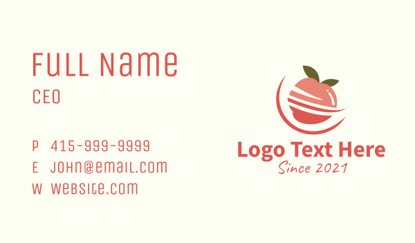 Organic Apple Fruit  Business Card Design Image Preview
