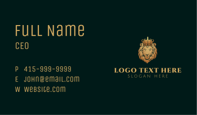 Luxury Feline Lion Business Card Image Preview