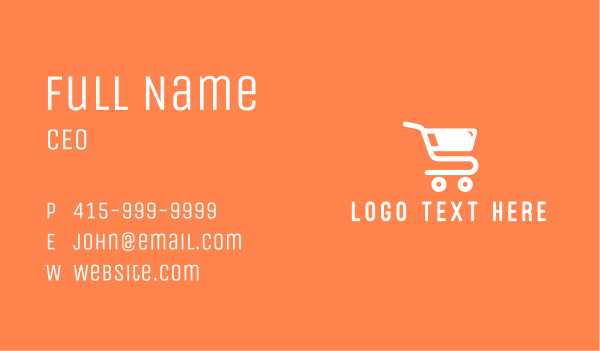 Grocery Shopping Cart Business Card Design Image Preview