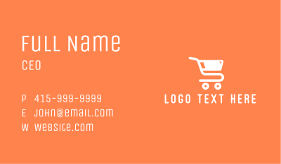 Grocery Shopping Cart Business Card Image Preview