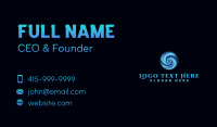 Water Whirlpool Wave Business Card Design