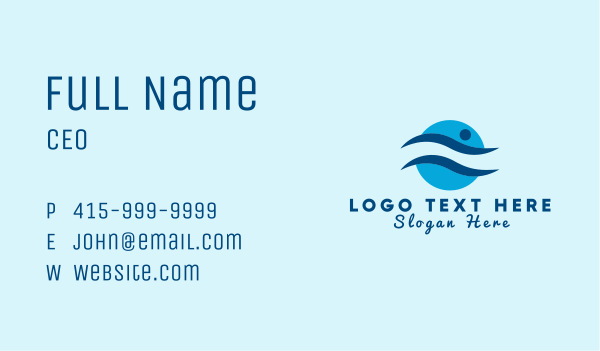 Swim Team Emblem  Business Card Design Image Preview