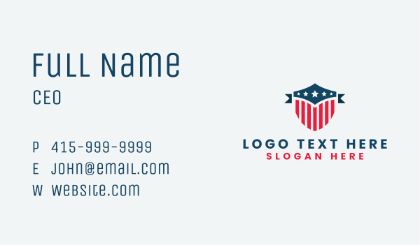 American Shield Defense Business Card Design Image Preview