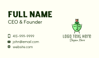 Green Rose Woman Business Card Image Preview