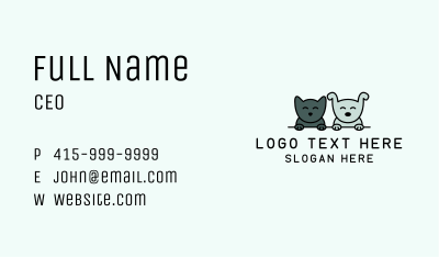 Happy Cat Dog Pet  Business Card Image Preview