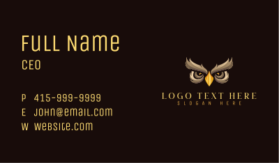 Avian Night Owl Business Card Image Preview