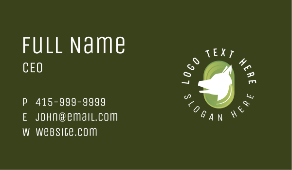 Eco Friendly Dog Leaf Business Card Design Image Preview