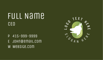 Eco Friendly Dog Leaf Business Card Image Preview