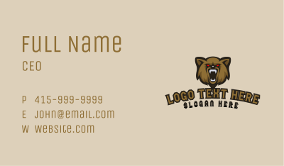 Growling Bear Gaming Business Card Image Preview