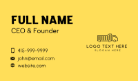 Monoline Dump Truck Business Card Preview